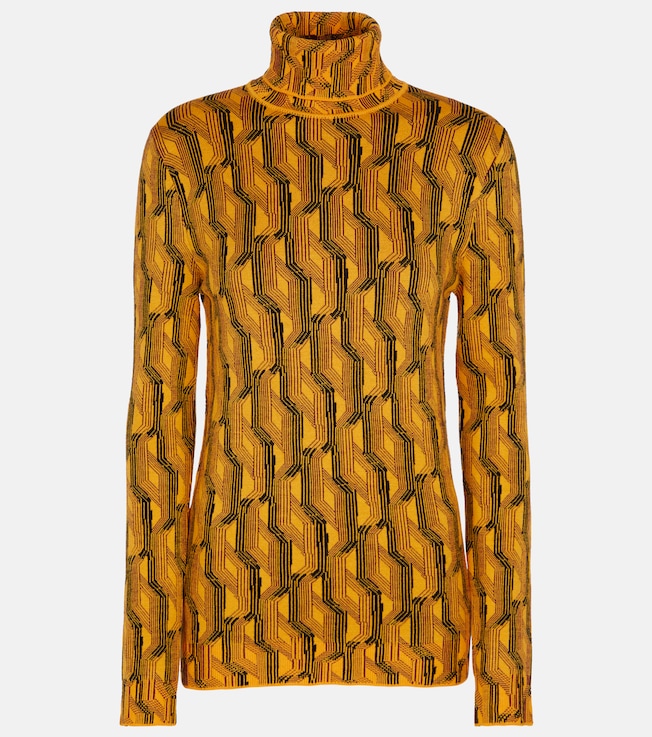 Stretch wool-blend turtleneck sweater | Prada
