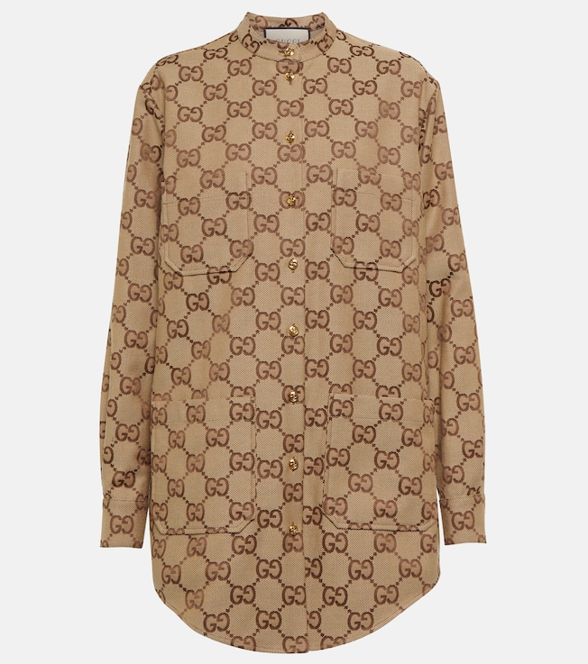 GG cotton-blend canvas shirt | Gucci
