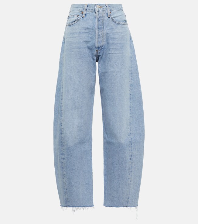 Luna high-rise barrel-leg jeans | Agolde