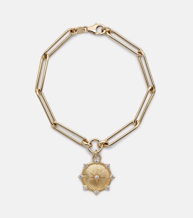 Spark Love 18kt gold chain bracelet with diamonds | FoundRae