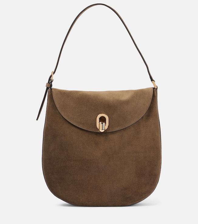 Large Tondo suede shoulder bag | Savette