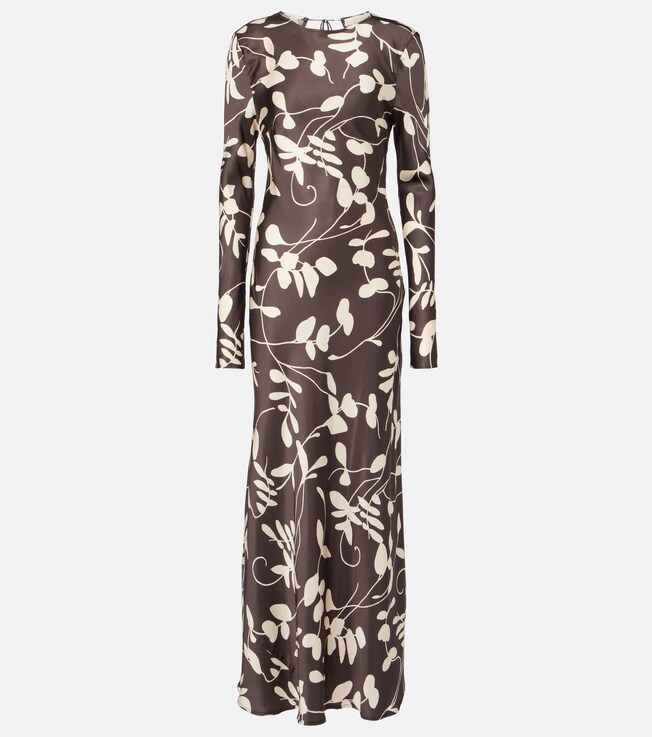 Faroe floral satin maxi dress | Faithfull