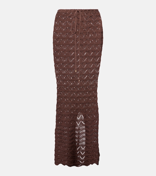 Helena cotton-blend crochet maxi skirt | Bananhot