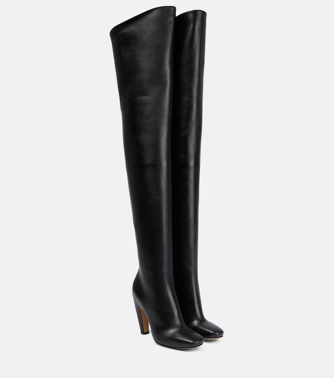 Leather over-the-knee boots | Bottega Veneta