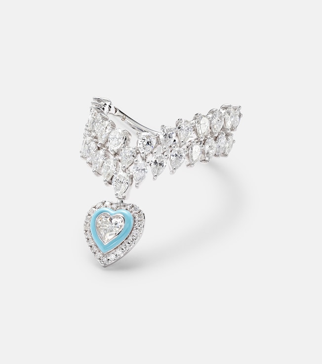 Heart Of The Ocean 18kt white gold ring with diamonds  | Kamyen