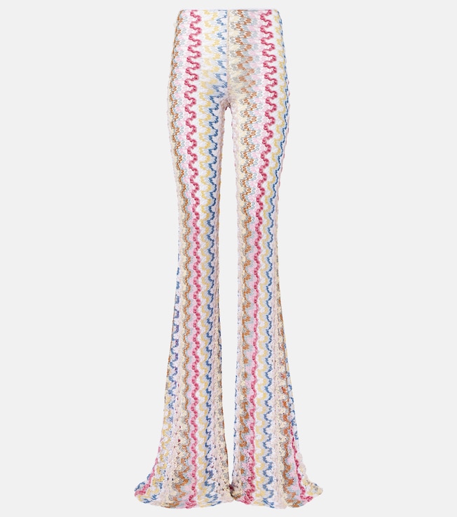Crochet metallic flared pants | Missoni