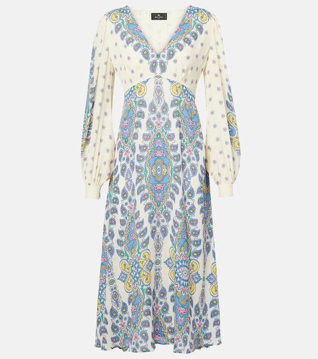 Paisley crêpe de chine midi dress | Etro