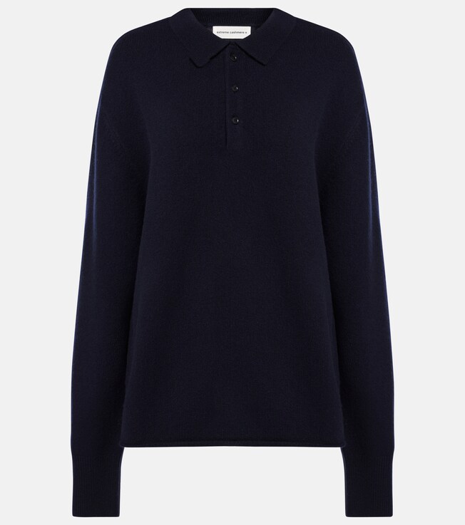 N°357 Marylebone cashmere-blend polo sweater | Extreme Cashmere