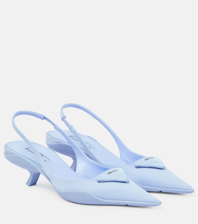 Nylon gabardine slingback pumps | Prada