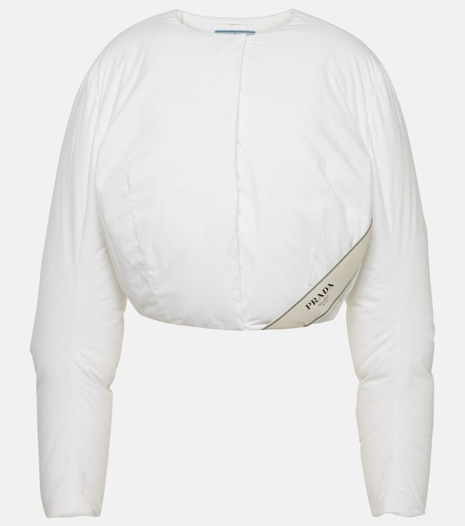 Cropped cotton down jacket | Prada