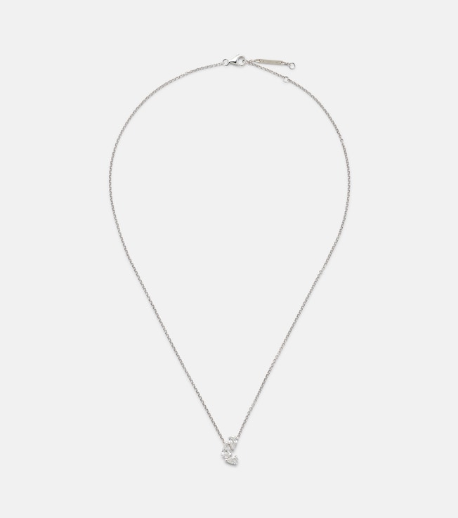 Serti Sur Vide 18kt white gold pendant necklace with diamonds | Repossi