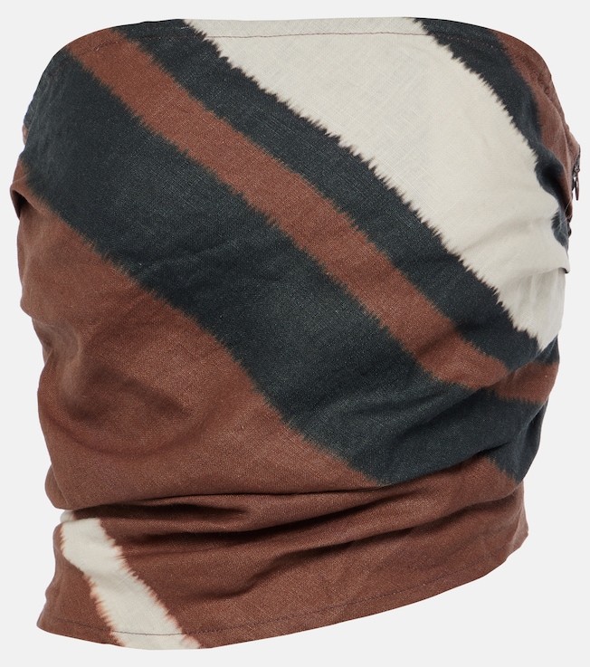 Setubal striped linen tube top | Faithfull