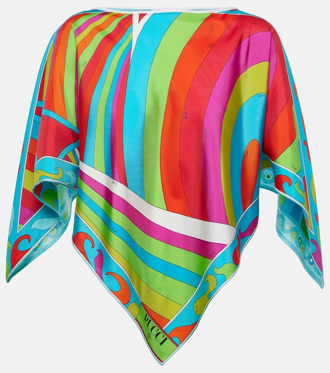 Iride silk satin top | Pucci