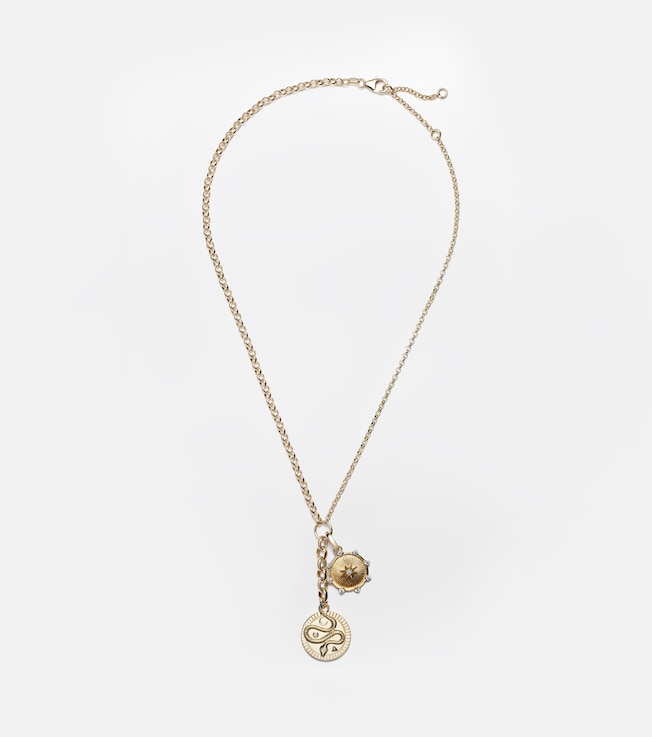 Wholeness & True Love 18kt gold charm necklace with diamonds | FoundRae