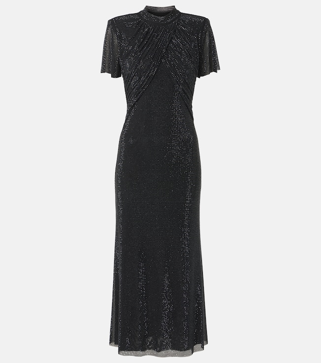 Rhinestone-embellished midi dress | Self-Portrait