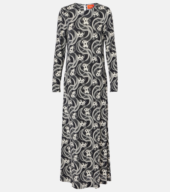 Swing printed jersey midi dress | La DoubleJ