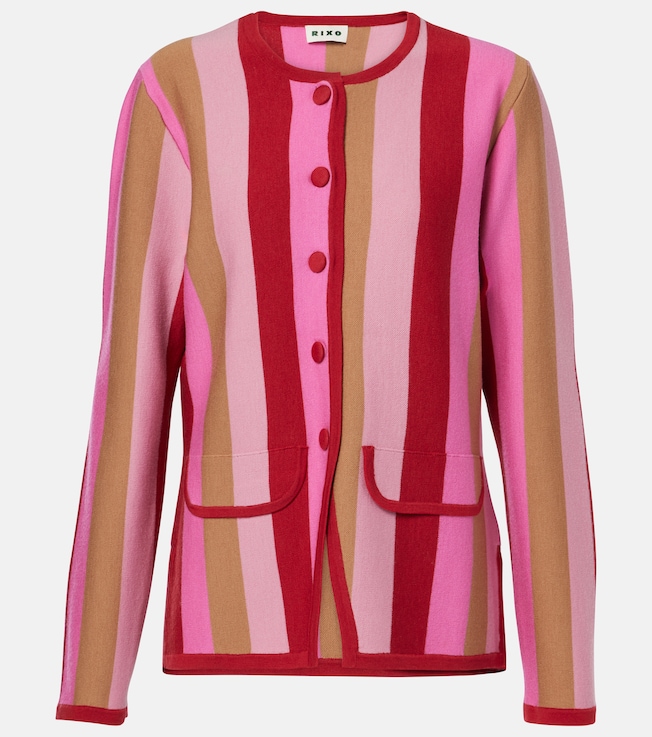 Mirja striped wool-blend cardigan | Rixo