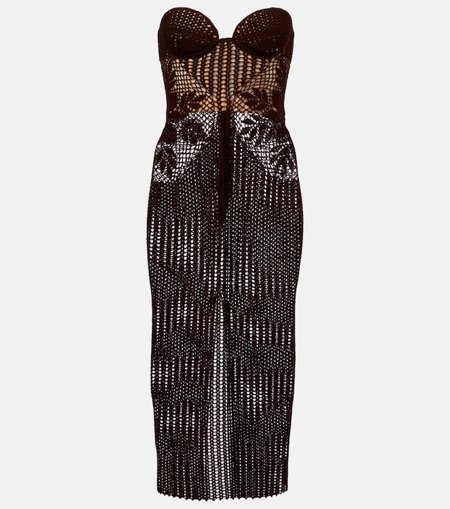 Crochet cotton bustier dress | Magda Butrym