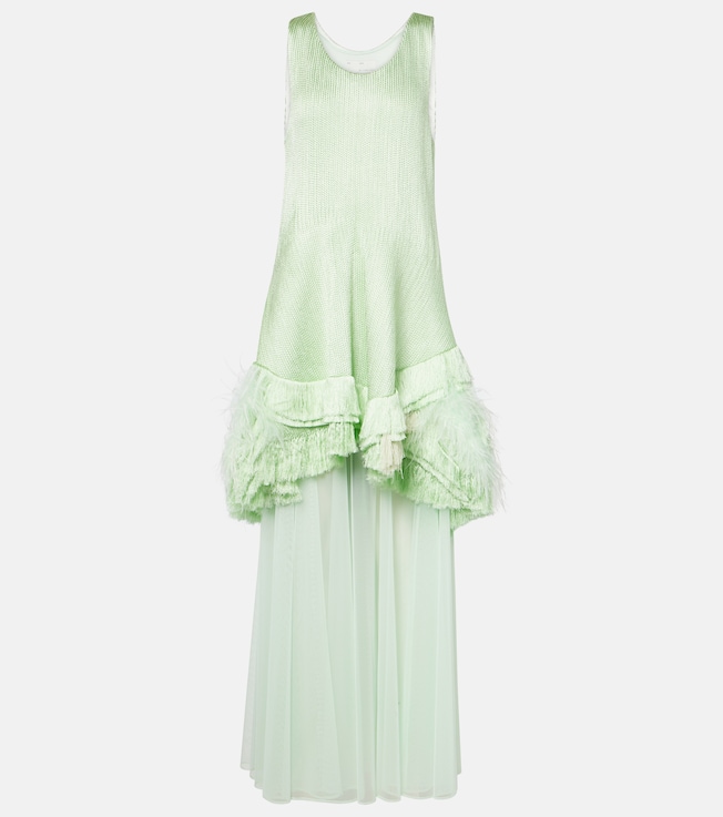 Feather-trimmed gown | Xu Zhi