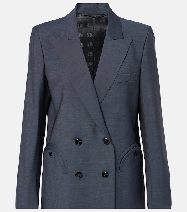 Alie double-breasted wool and mohair blazer | Blazé Milano
