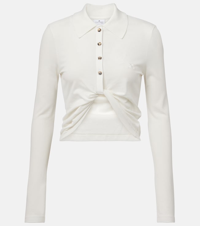 Cropped cotton shirt | Courrèges