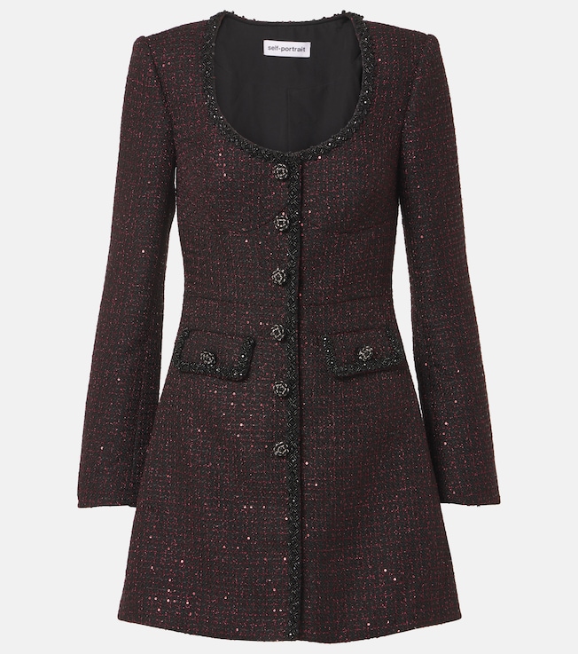 Sequined tweed minidress | Self-Portrait