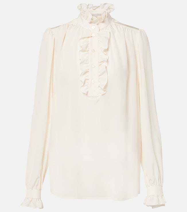 Meredith ruffled silk blouse | Stella McCartney