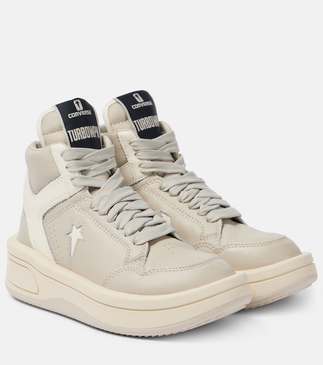 x Converse Turbowpn leather high-top sneakers | Rick Owens