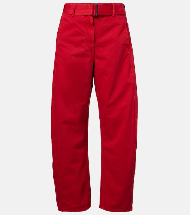 Belted mid-rise barrel-leg jeans | Magda Butrym