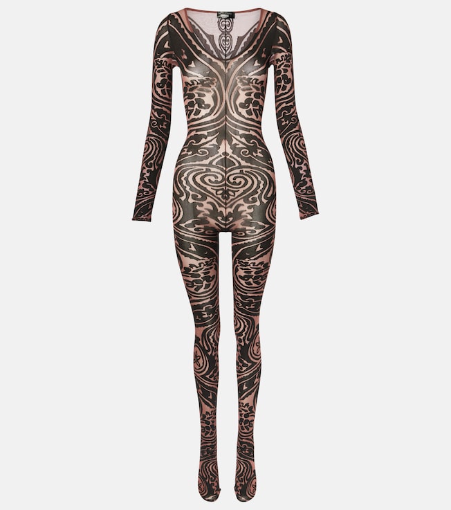 x Etro Tattoo paisley catsuit | Wolford