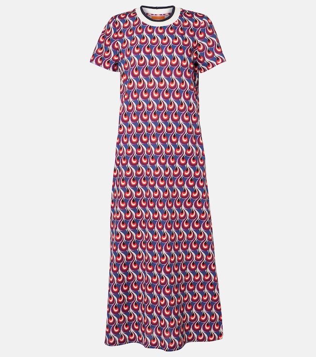 Swing Sporty printed jersey midi dress | La DoubleJ