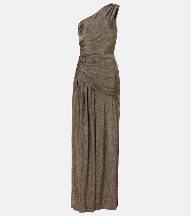 Rafael asymmetric lamé maxi dress | Diane von Furstenberg