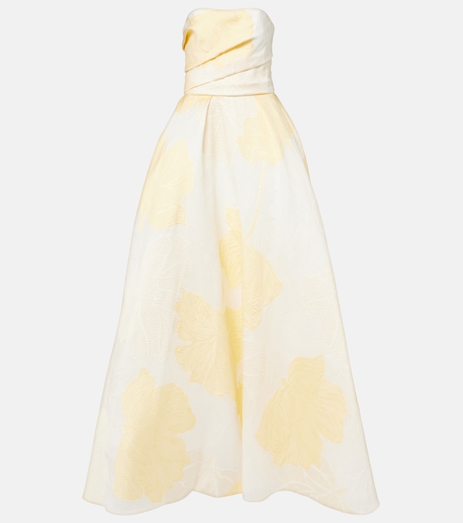 First Delivery strapless gown | Monique Lhuillier