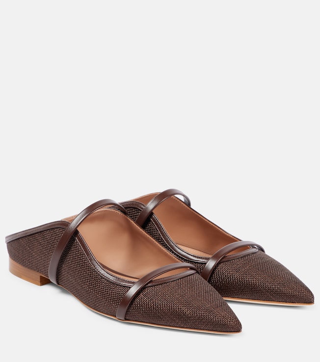 Maureen leather-trimmed mules | Malone Souliers