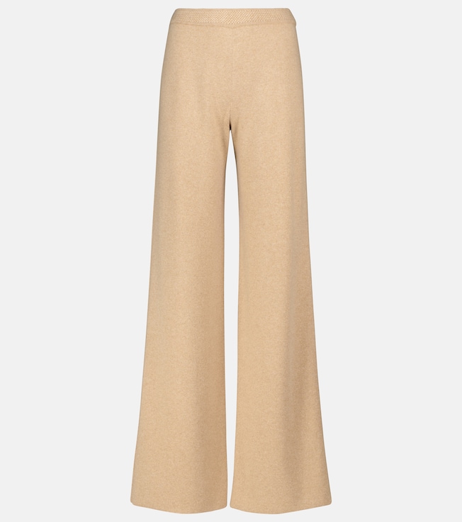 Lexington wide-leg cashmere knit pants | Loro Piana
