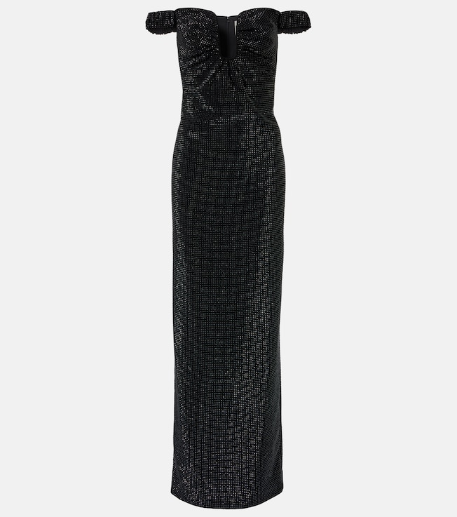 Crystal-embellished off-shoulder gown | Roland Mouret