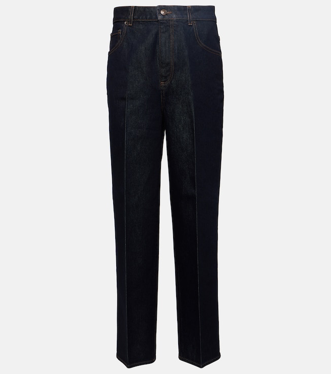 High-rise cropped straight jeans | Loro Piana