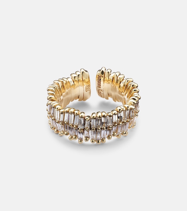 Classic 18kt gold ring with diamonds | Suzanne Kalan