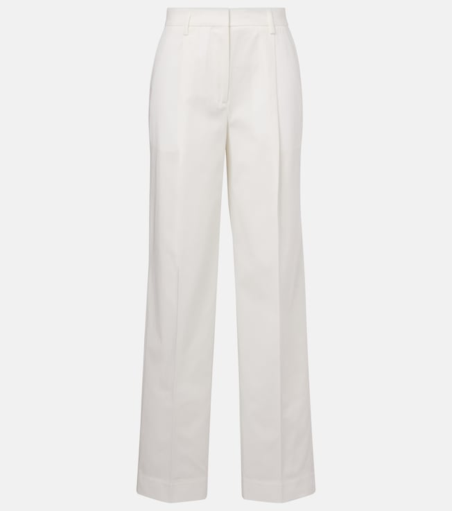 High-rise cotton straight pants | Toteme