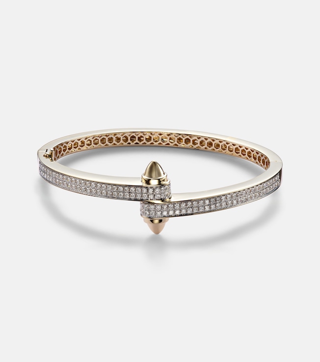 Storm 14kt gold bangle with diamonds | Rainbow K