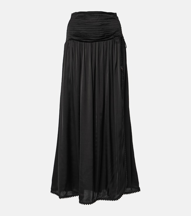 Carla satin maxi skirt | Poupette St Barth