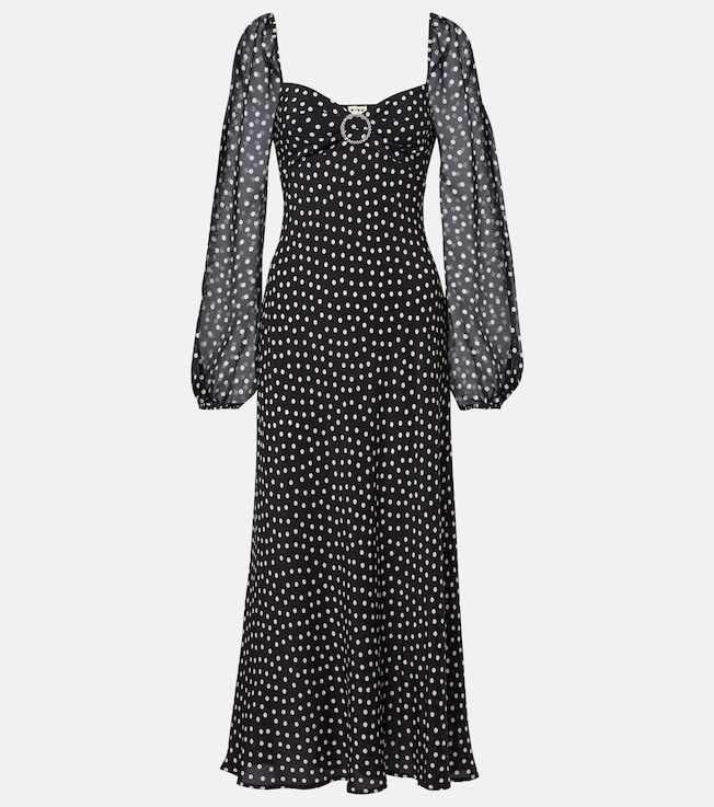 Ivy polka-dot silk maxi dress | Rixo