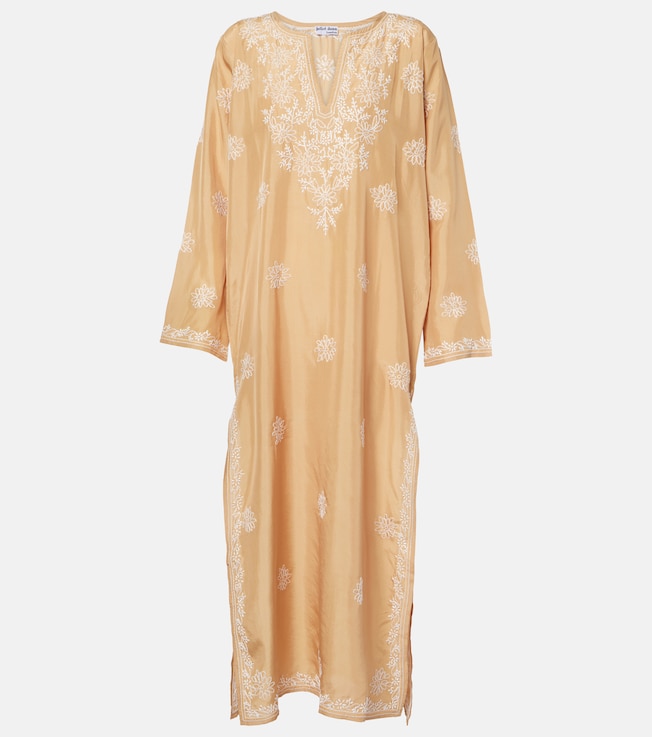 Embroidered silk kaftan | Juliet Dunn