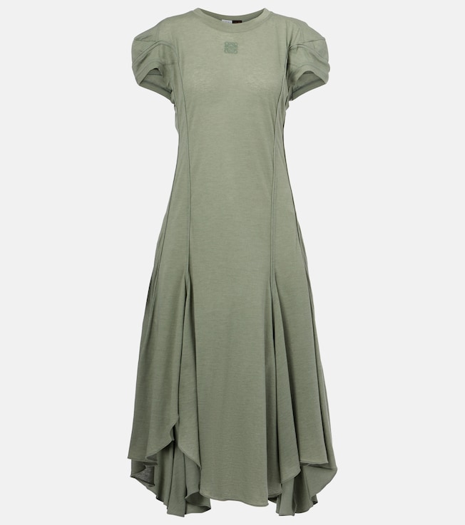 Paula's Ibiza cotton-blend midi dress | Loewe
