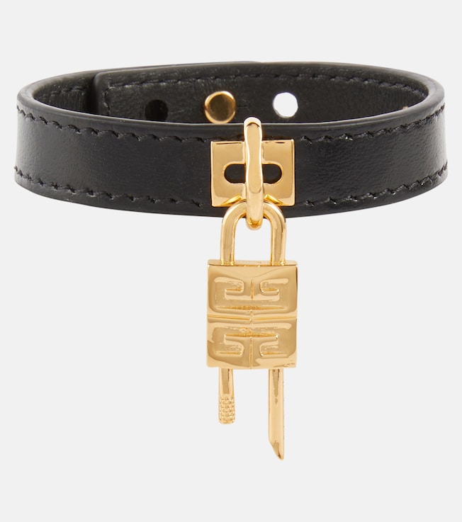 Mini 4G Padlock leather bracelet | Givenchy