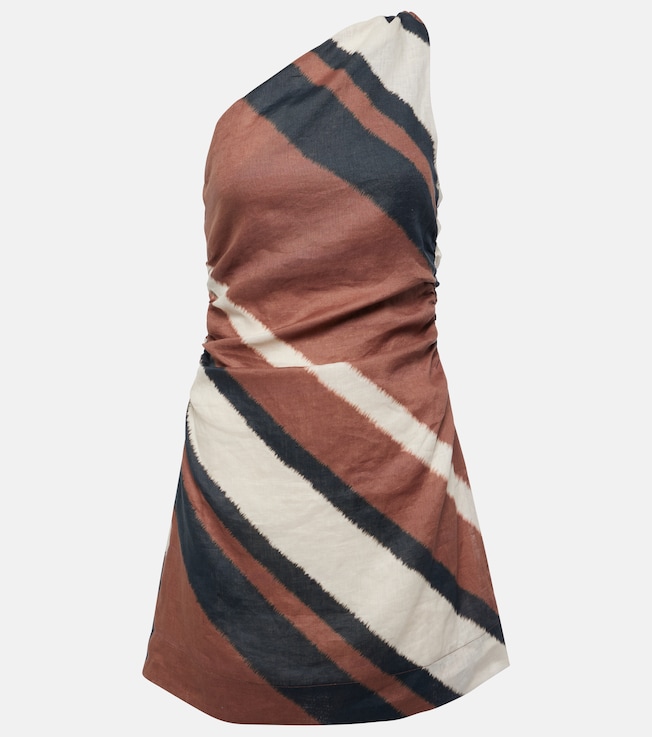 Marga gathered linen minidress | Faithfull