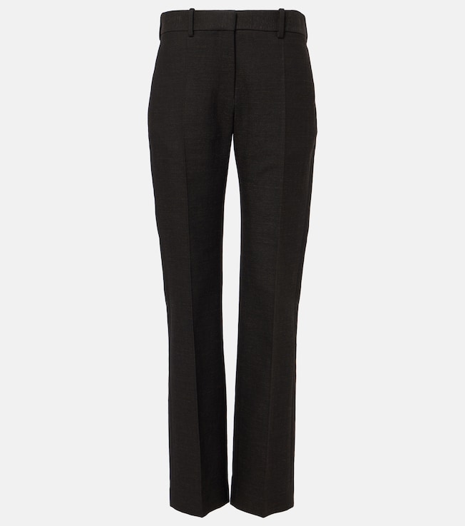 Selvie cotton-blend straight pants | The Row