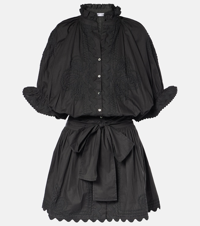 Embroidered cotton poplin minidress | Juliet Dunn