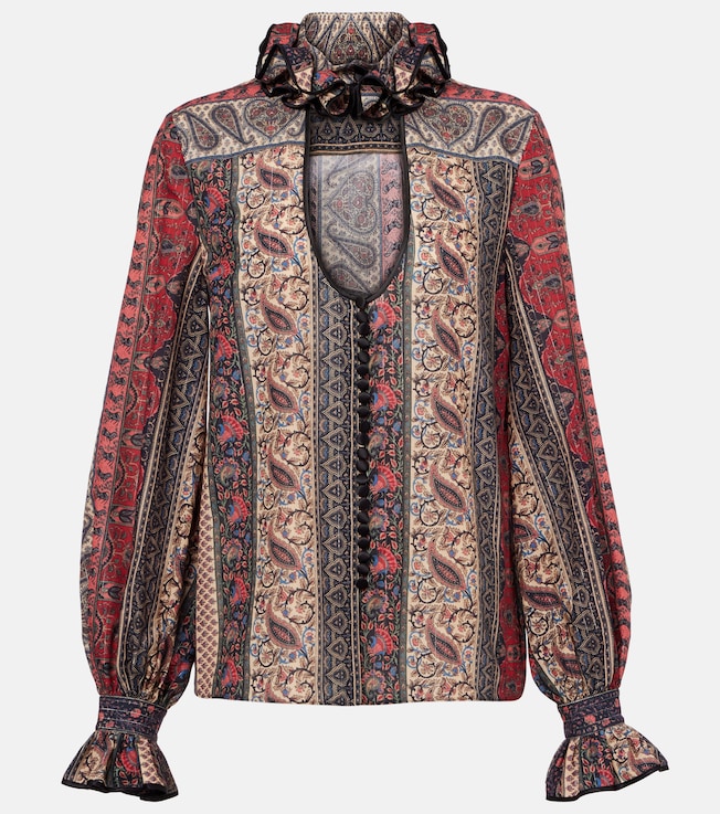 Paisley cotton mousseline blouse | Valentino