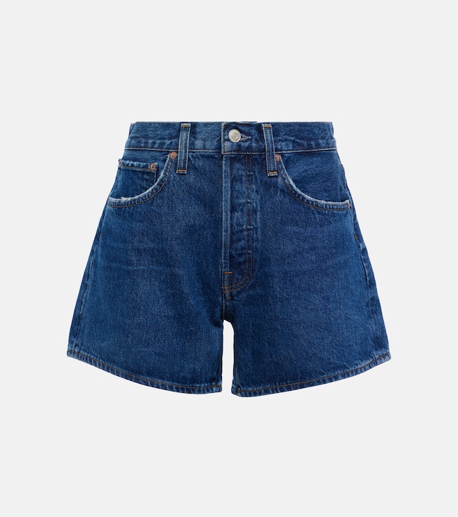 Parker Long high-rise denim shorts | Agolde